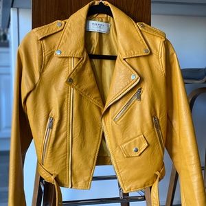 Yellow Zara Moto Jacket